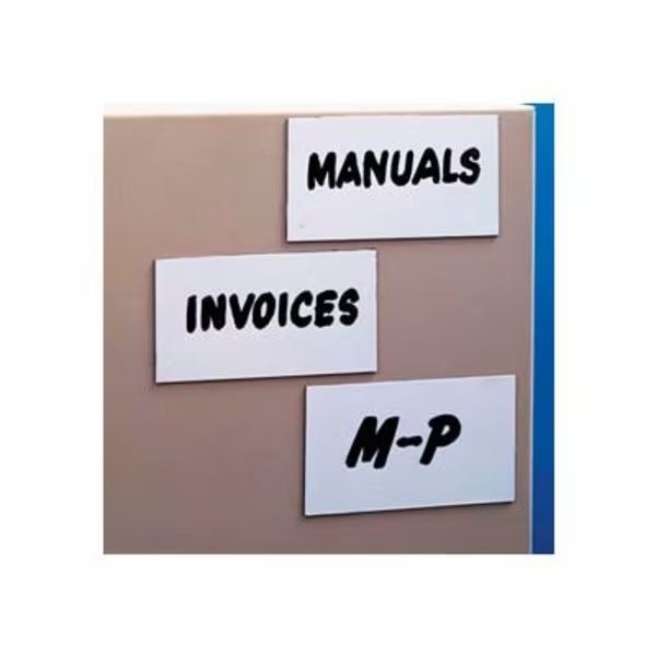 Magnetic Write-On Label, 2in x 6in 25 pcs/pkg, Aigner Index, Mfr#: MX206